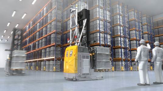 The Latest Evolution of High-Performance Laser-Guided Vehicles Streamlines Pallet Movement in Deep-Freeze Warehouses